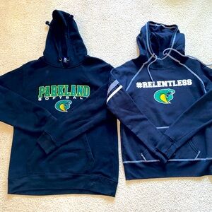 Parkland Cobras College Softball Hoodies - Lot 2 - Adult Medium - Black & Green